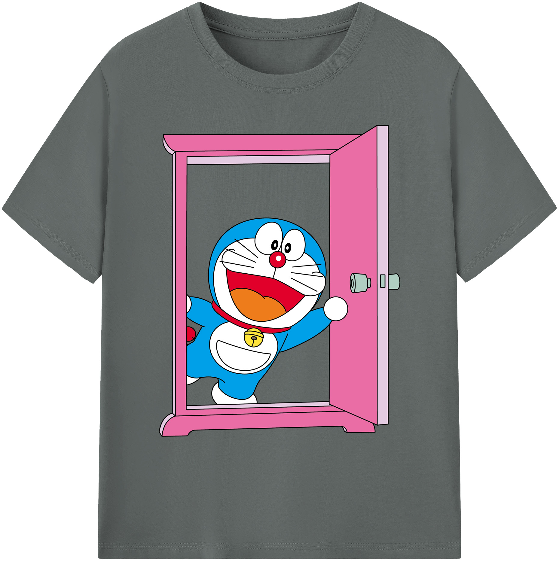 （画像用） ドラえもん Doraemon 綿100％ メンズ半袖Tシャツ｜肌触りやわらか＆通気性